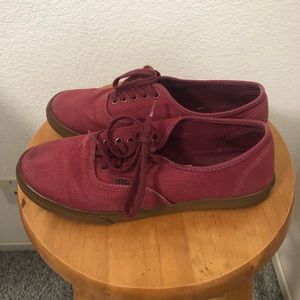 Women’s VANS Maroon Lace Up Sneakers Sz 7